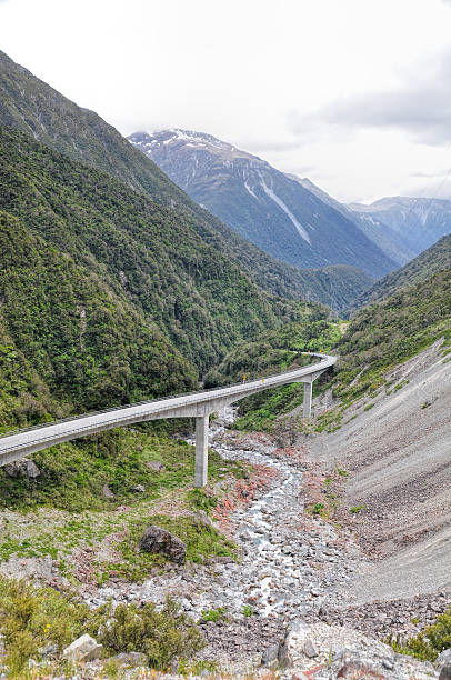 istock Road in Arthur pass and high mountains, South island, New 517016302