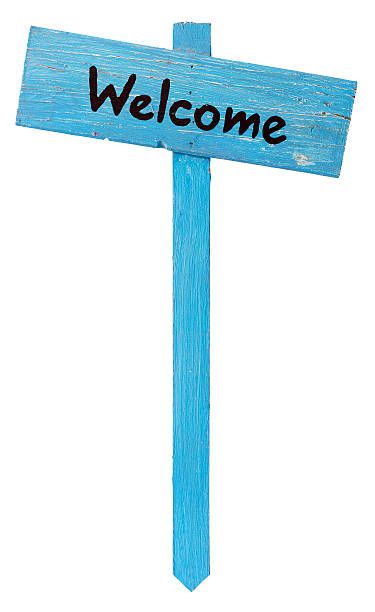 istock Old weathered wooden sign board. 517017313