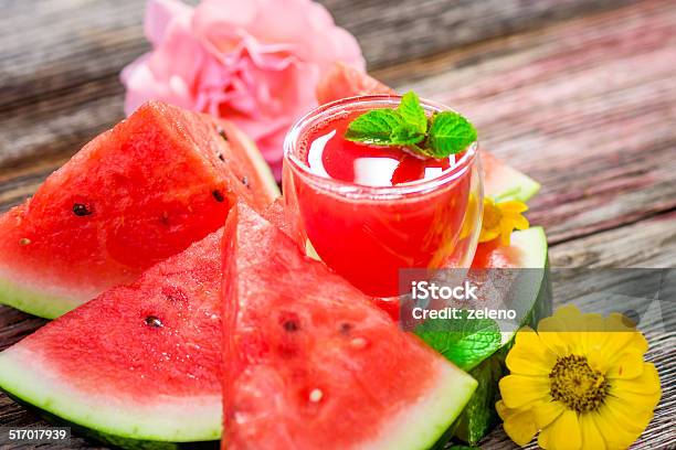 Watermelon Smoothie Stock Photo - Download Image Now - Cocktail, Cross Section, Drink