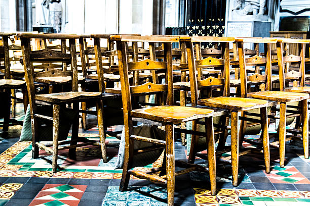 istock Field of church chairs 517018829