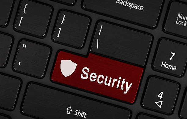 istock Closeup picture of Security button 517019056