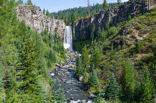 Tumalo Falls, Oregon stock photo