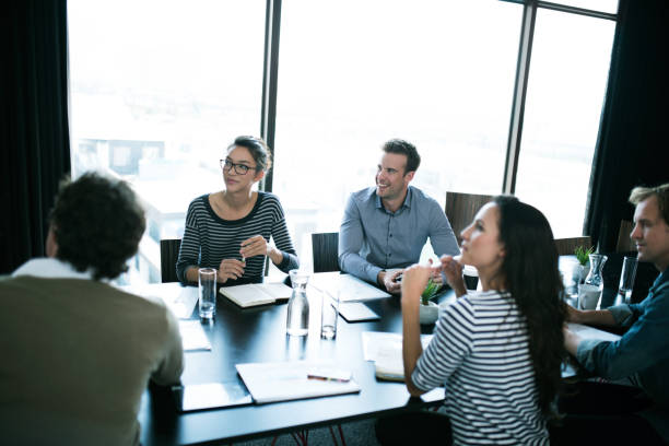 istock Focused on learning new corporate strategies 517041041