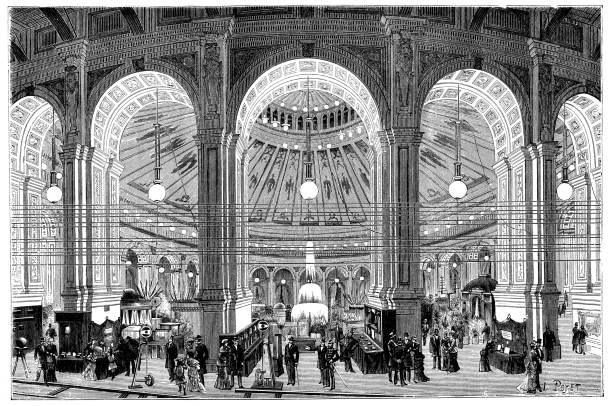 istock Antique illustration of Wien electricity exposition 517041161
