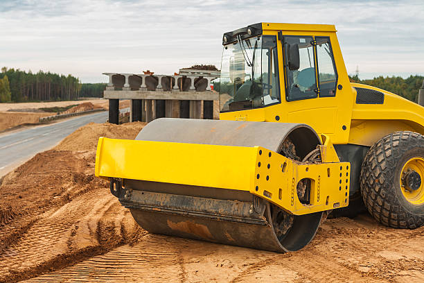 istock sand compactor on pile of sand 517041899