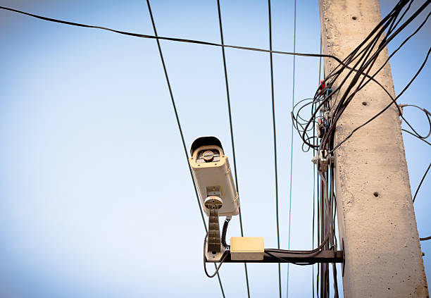 istock image of cctv camera on electric pole 517042501