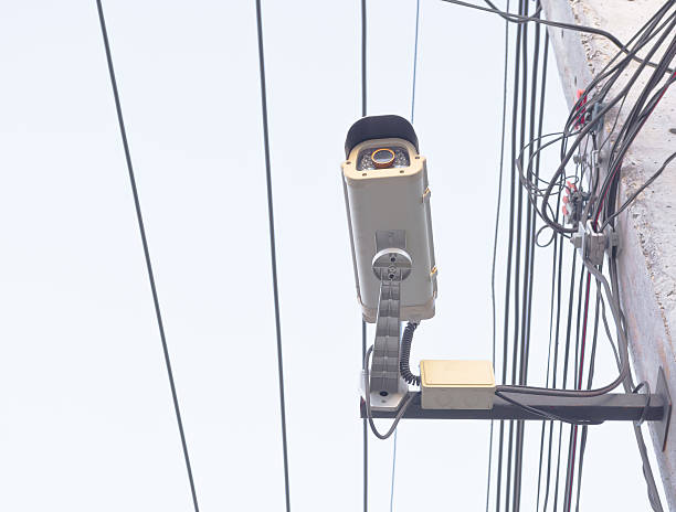 istock image of cctv camera on electric pole 517043391