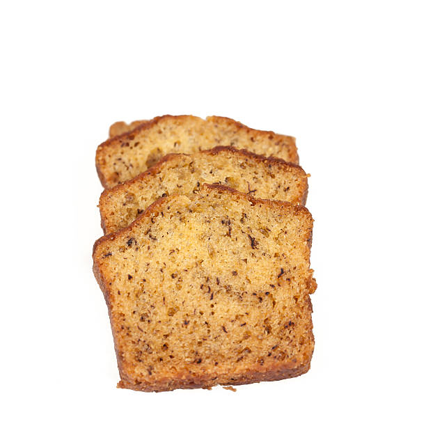 istock Homemade banana bread sliced on white background 517043846