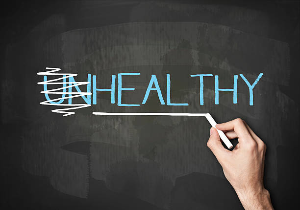 istock Healthy and Unhealthy / Blackboard concept (Click for more) 517044354