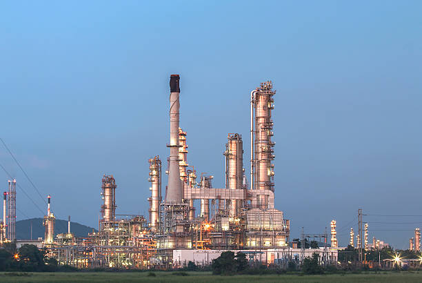 istock Oil refinery at twilight. 517045857