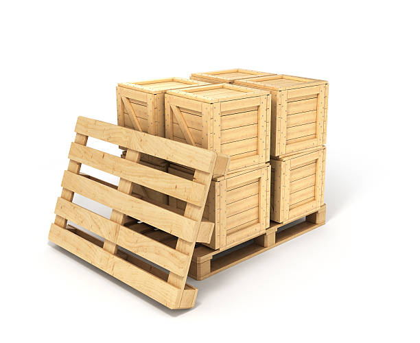 istock wooden boxes on a pallet 517046348