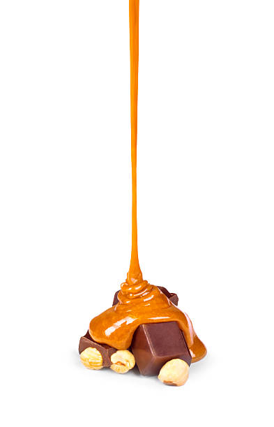 istock sweet caramel sauce is poured 517047664