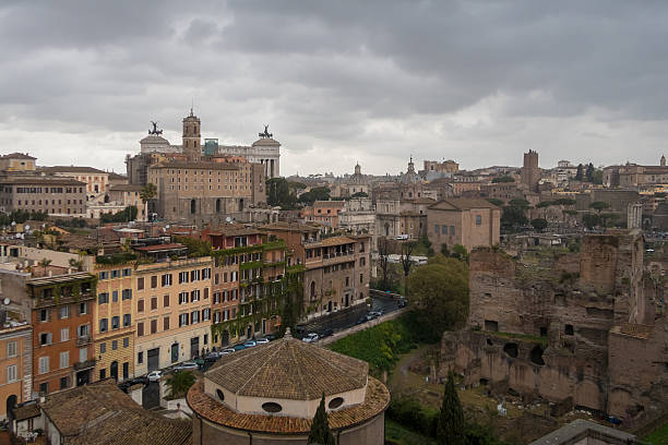 View across Rome 1. Scenes from Rome at Easter stock photo