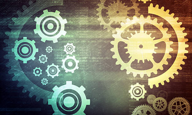 istock Set of mechanical gears 517051248