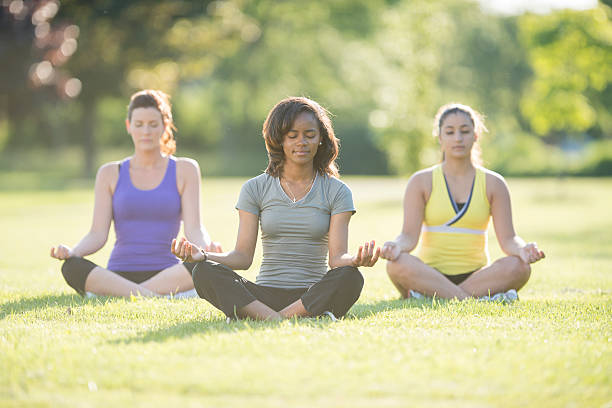 istock Meditating Together int he Park 517051428