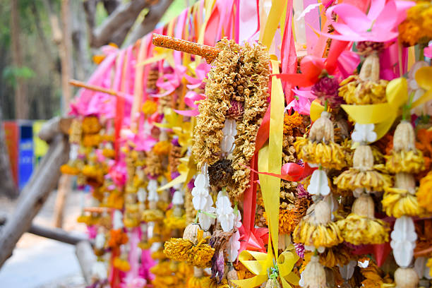 istock old flower garland hang on the rail 517051908