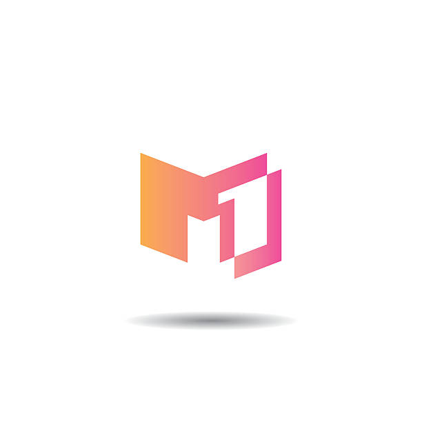 illustrations, cliparts, dessins animés et icônes de m un monogramme minimaliste logo - m1