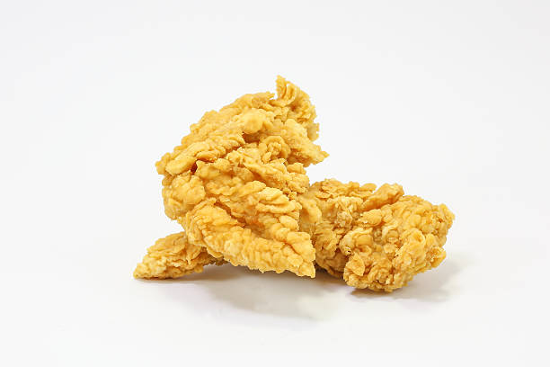 Deep fried chicken tenders Deep fried chicken tenders strips crunchy on white background affectionate stock pictures, royalty-free photos & images