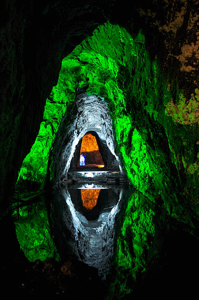 istock Perfect reflection in Nemocon Salt Mines, Colombia 517056979