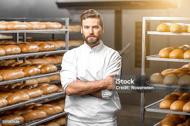 Portrait Of A Baker Stock Photo - Download Image Now - Baker - Occupation, Portrait, Men