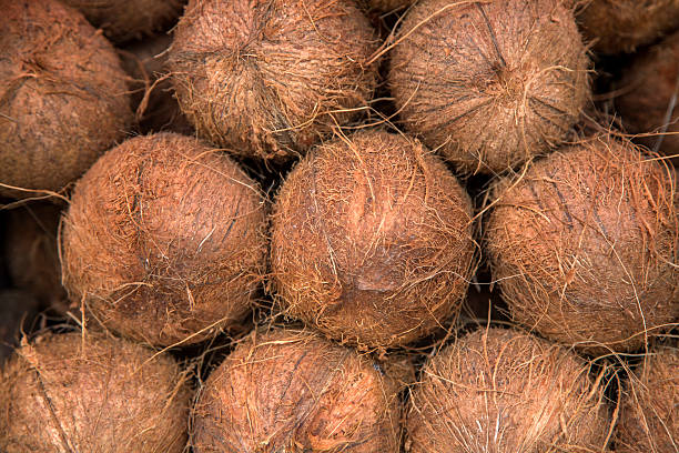 istock Coconut on the market 517058402