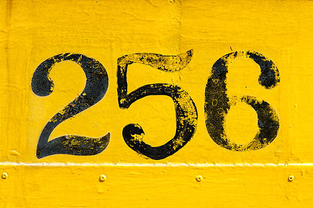 istock Yellow and black number 256 517058928