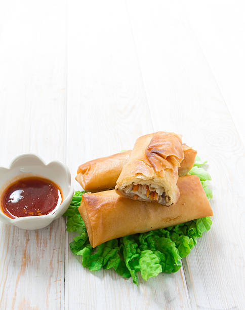 istock Fried Chinese Traditional Spring rolls food 517061221