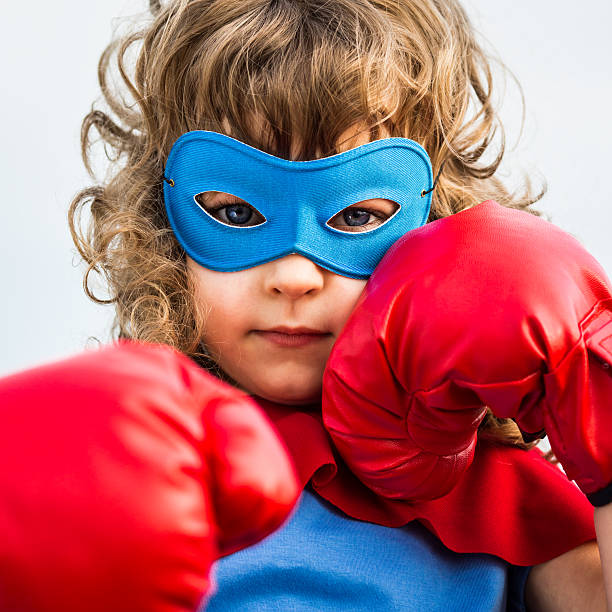 istock Superhero kid. Girl power concept 517061513