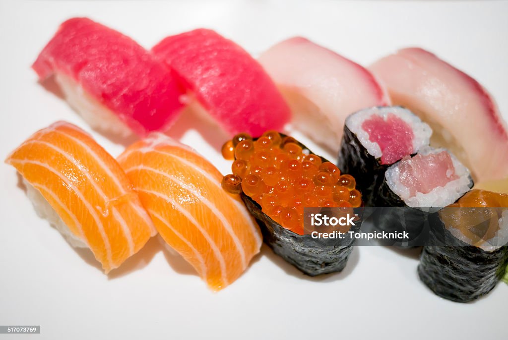 Delicious sushi Appetizer Stock Photo