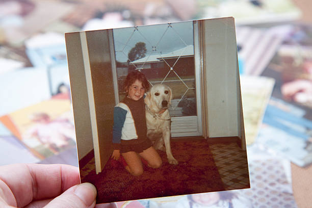 istock Vintage 1978 Photo With Dog 517074230