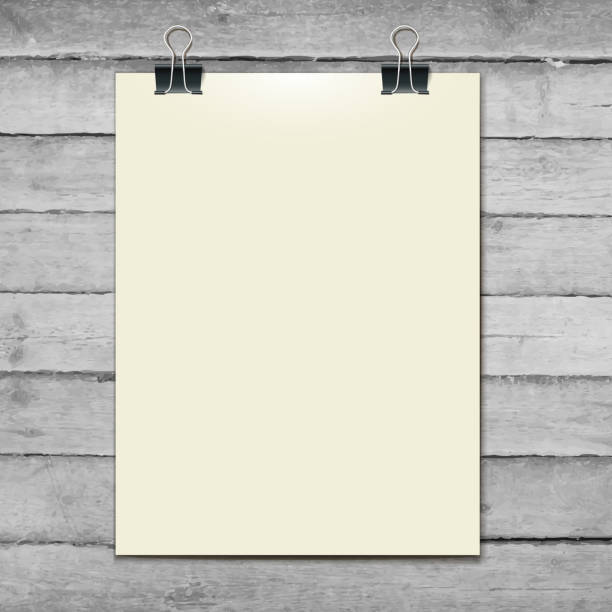 istock Vector template of a paper sheet on the wooden table. 517077160