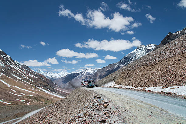 istock Oil carrying trucks in mountains 517077737