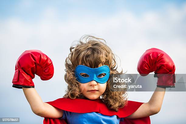 Superhero Kid Girl Power Concept Stock Photo - Download Image Now - Child, Superhero, Girls