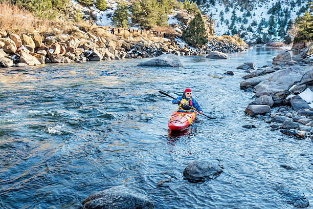 paddling whitewater kayak