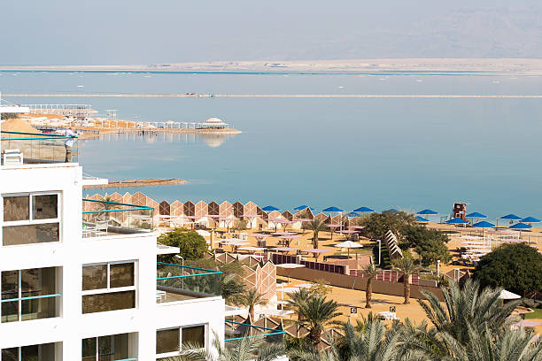 istock Dead Sea beach hotel resort shore. 517084232