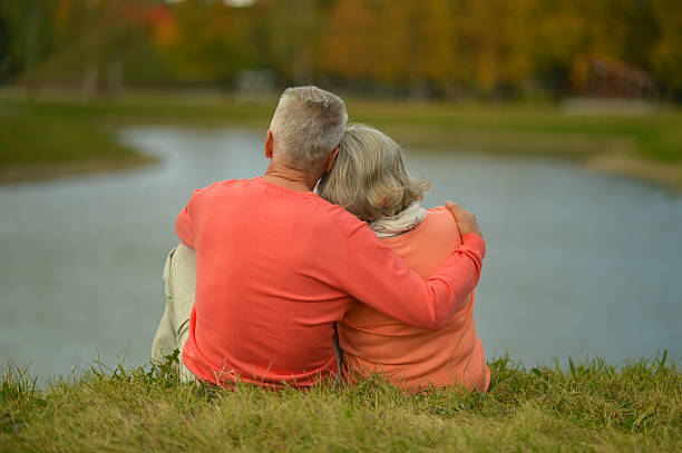 istock Elderly couple  near lake 517085892