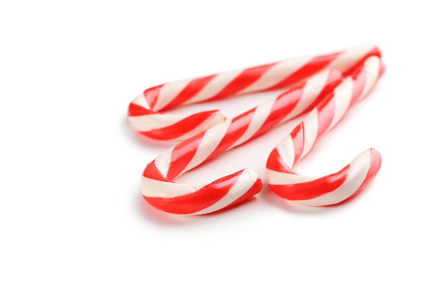 Christmas candy can isolated on a white