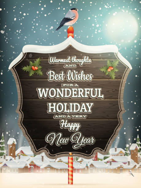 istock Christmas Vintage street with Signboard. EPS 10 517090593