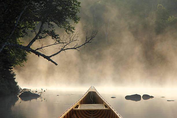 istock Canoeing on a Misty Lake 517093297