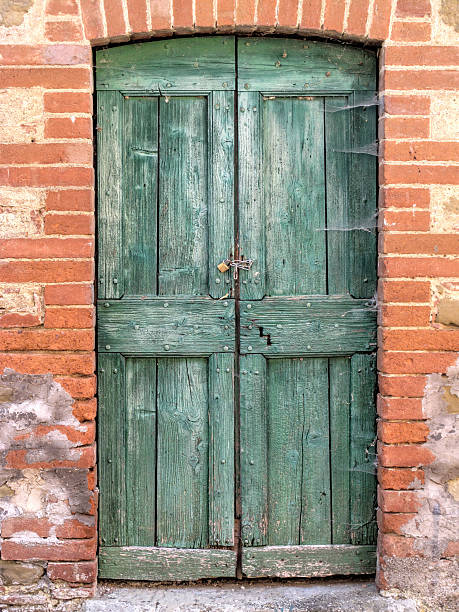 istock Old, green door in Tuscany 517094207