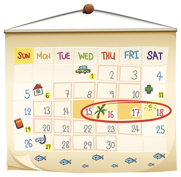 illustrazioni stock, clip art, cartoni animati e icone di tendenza di calendario - numerics