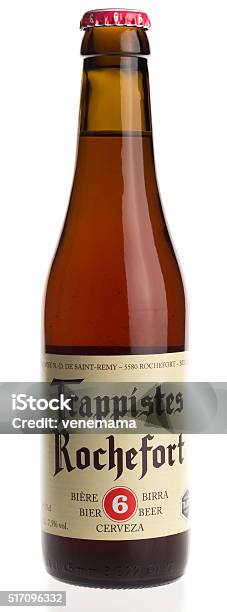Photo libre de droit de Trappiste Bière Belge Rochefort 6 Isolé Sur Blanc banque d'images et plus d'images libres de droit de Alcool - Alcool, Belgique, Bière