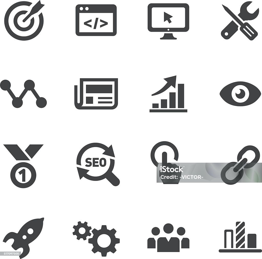 Internet-Marketing-Symbole-Acme Serie - Lizenzfrei Icon Vektorgrafik