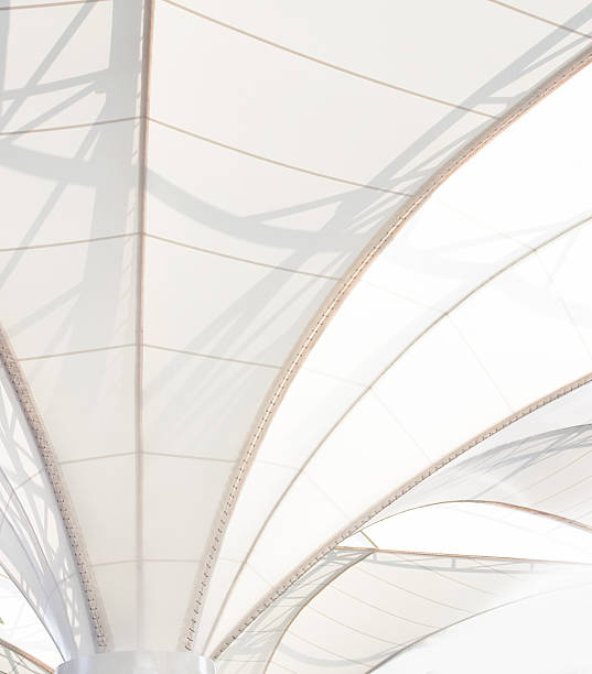 istock Outdoor mall roof light and shadow abstract 517100840