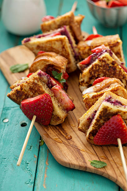 istock French toast pieces on a skewer with strawberry 517107704