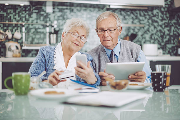 istock Senior couple having breakfast together 517109658