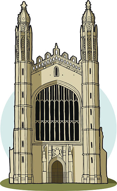 ilustrações de stock, clip art, desenhos animados e ícones de kings college catedral, cambridge, inglaterra - cathedral architecture old church