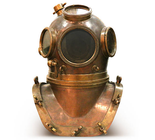 istock Copper old vintage deep sea diving suit 517122474