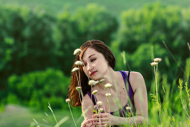 istock Woman with flowers 517124788