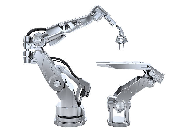 robotic arm 3d robotic arm and table industrial robot stock pictures, royalty-free photos & images